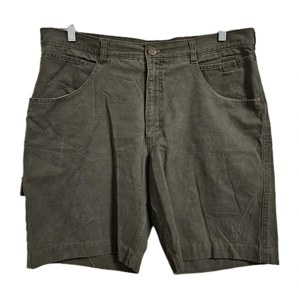 Columbia Shorts Mens 38 Green River Lodge Canvas Utility Rugged Hiking Gorpcore